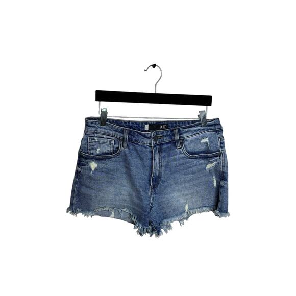 Kut From The Kloth Jane High Rise Short Raw Hem Distressed Women's Size 31 - Picture 1 of 10